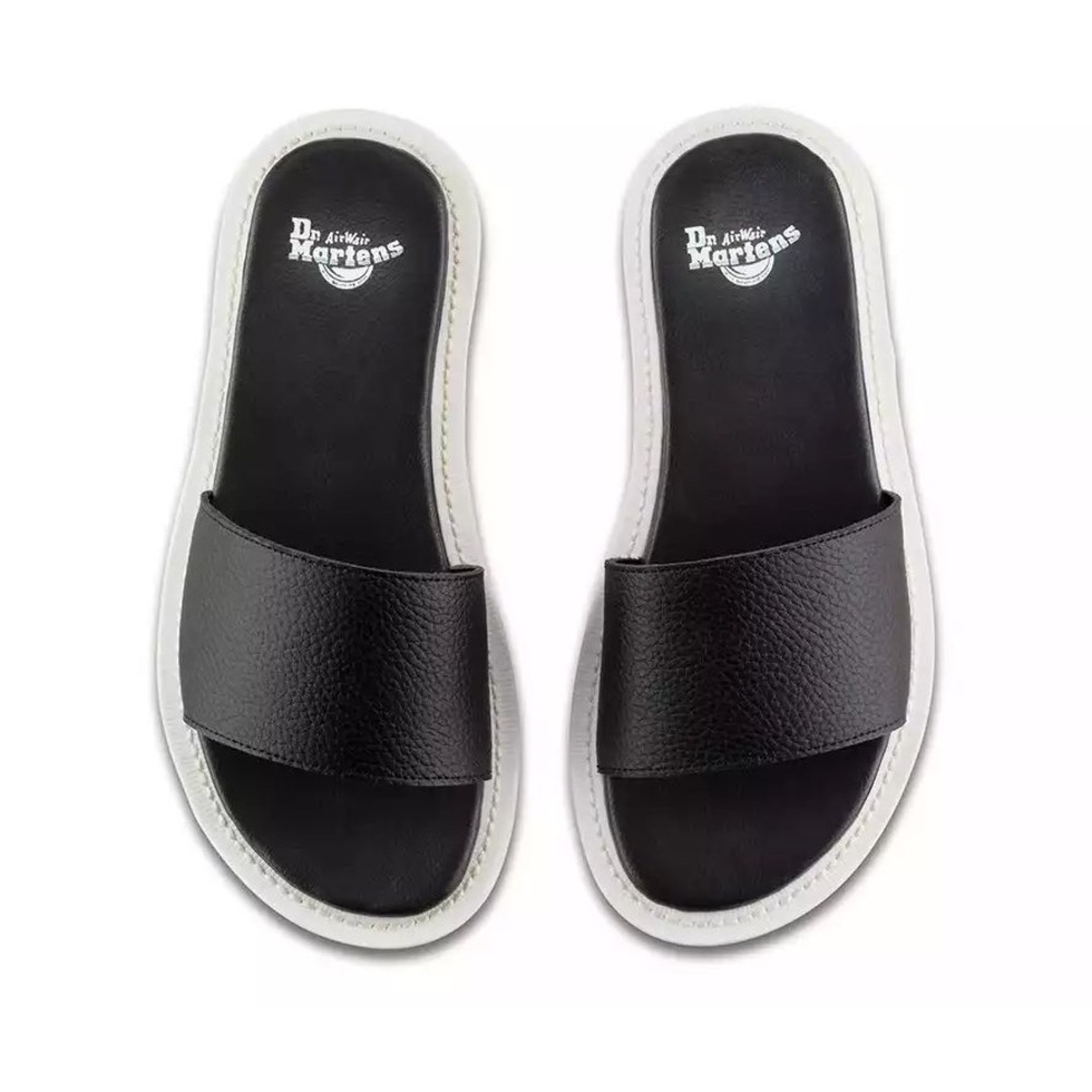 Dr. Martens Cierra II Black Leather Slide Sandals Mens 10 AW004